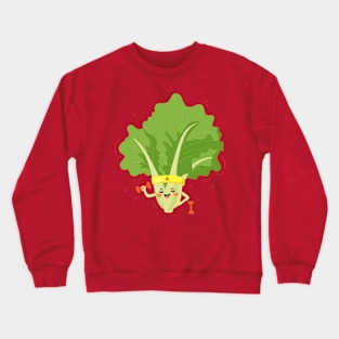 Lettuce cartoon funny Crewneck Sweatshirt